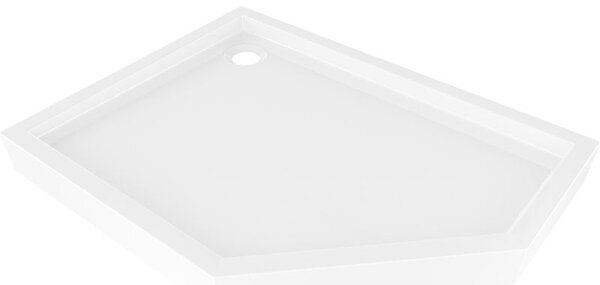 Mexen Flow+ brodzik pięciokątny lewy 100 x 80 cm, biały połysk - 46P108010LH