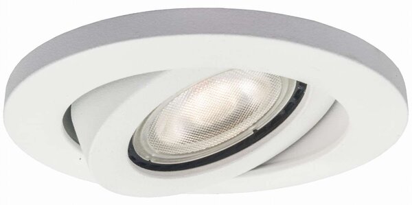 Sufitowa LAMPA podtynkowa LAGOS LP-440/1RS WH movable Light Prestige okrągła OPRAWA metalowa wpust biała