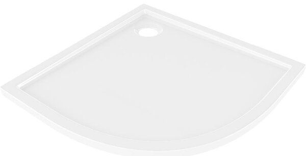 Mexen Flow brodzik półokrągły slim 80 x 80 cm, biały połysk - 46Q108080