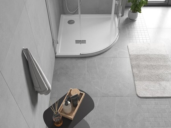 Mexen Flow brodzik półokrągły slim 80 x 80 cm, biały połysk - 46Q108080
