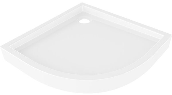 Mexen Flow+ brodzik półokrągły 80 x 80 cm, biały połysk - 46Q108080H