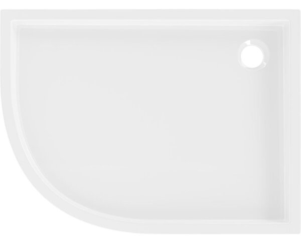 Mexen Flow+ brodzik półokrągły asymetryczny prawy 100 x 90 cm, biały połysk - 46Q109010RH