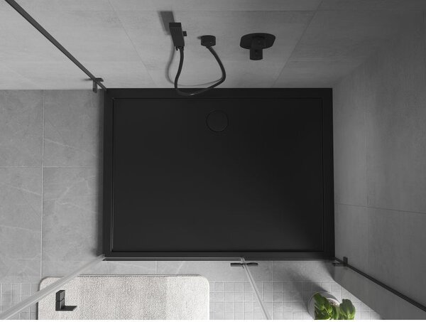 Mexen Flow brodzik prostokątny slim 90 x 75 cm, czarny mat - 46R707590