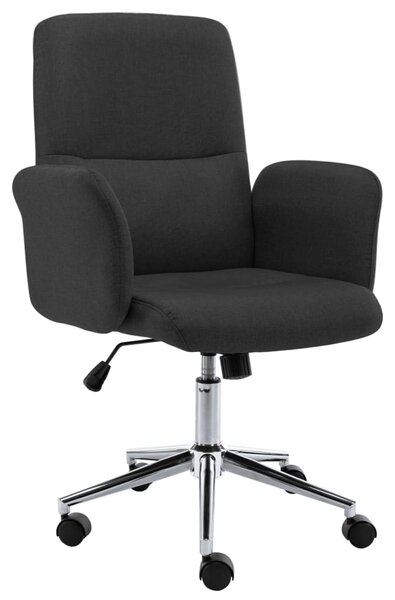 Krzesło biurowe, czarne, tapicerowane tkaniną