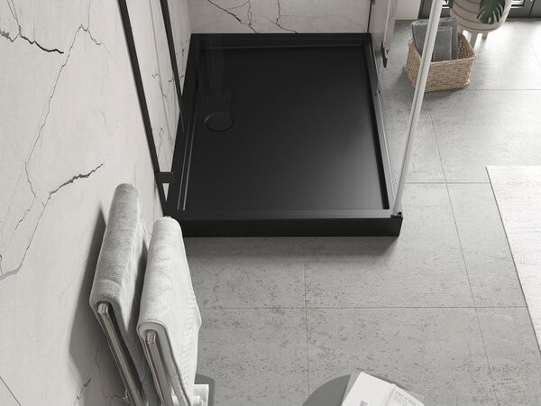 Mexen Flow+ brodzik prostokątny 90 x 70 cm, czarny mat - 46R707090H