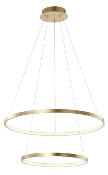 Lampa okrągła, pierścienie LED - Kikim Gold Matt - złota, ø 50, 70cm