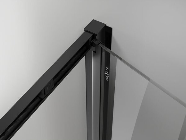Mexen Exo drzwi prysznicowe składane 65 cm, transparent, czarne - 816-065-000-70-00