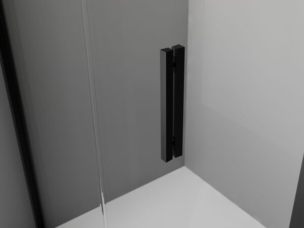 Mexen Exo drzwi prysznicowe składane 65 cm, transparent, czarne - 816-065-000-70-00