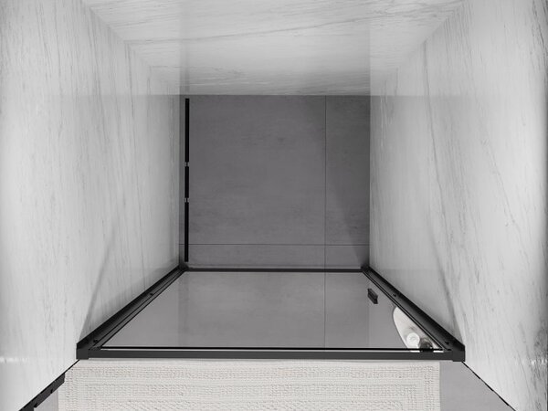 Mexen Exo drzwi prysznicowe uchylne 75 cm, transparent, czarne - 817-075-000-70-00