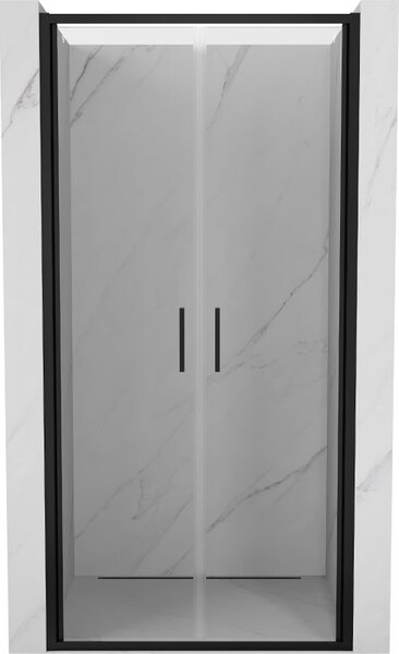 Mexen Exo drzwi prysznicowe podwójne uchylne 70 cm, transparent, czarne - 814-070-000-70-00