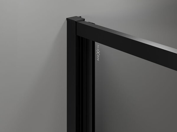 Mexen Exo drzwi prysznicowe składane 65 cm, transparent, czarne - 816-065-000-70-00