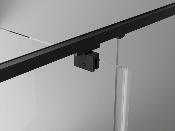 Mexen Exo drzwi prysznicowe podwójne uchylne 70 cm, transparent, czarne - 8182-070-000-70-00