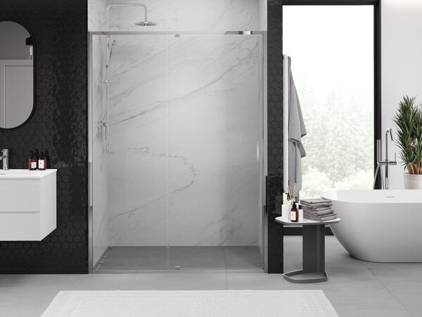 Mexen Exo drzwi prysznicowe uchylne 160 cm, transparent, chrom - 819-160-000-01-00