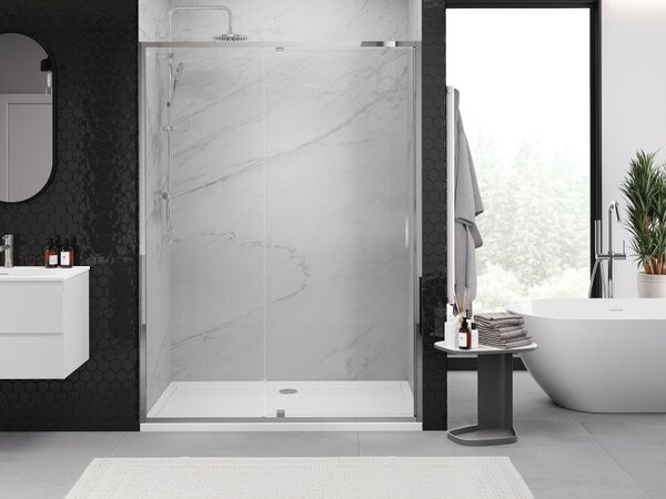 Mexen Exo drzwi prysznicowe uchylne 160 cm, transparent, chrom - 819-160-000-01-00