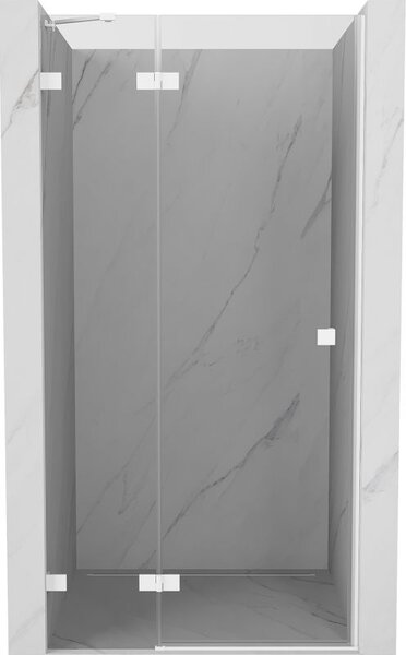 Mexen Lunar drzwi prysznicowe uchylne lewe 90 cm, transparent, białe - 834-090-000-20-00-L