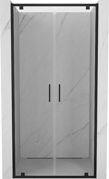 Mexen Exo drzwi prysznicowe podwójne uchylne 70 cm, transparent, czarne - 8182-070-000-70-00