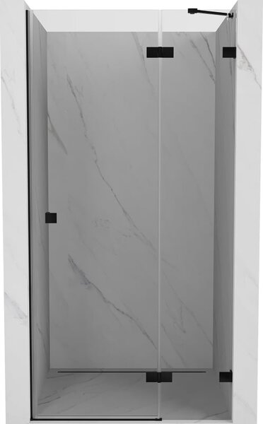Mexen Lunar drzwi prysznicowe uchylne prawe 115 cm, transparent, czarne - 834-115-000-70-00-P