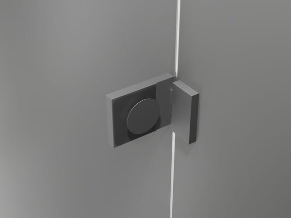 Mexen Lunar drzwi prysznicowe uchylne prawe 80 cm, transparent, gun metal - 834-080-000-95-00-P