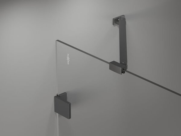 Mexen Lunar drzwi prysznicowe uchylne prawe 80 cm, transparent, gun metal - 834-080-000-95-00-P
