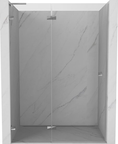 Mexen Lunar L drzwi prysznicowe uchylne lewe 135 cm, transparent, chrom - 834L-135-000-01-00-L