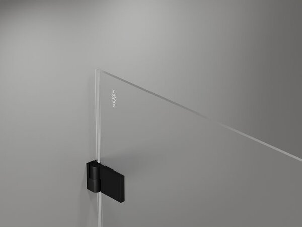 Mexen Lunar-B drzwi prysznicowe uchylne lewe 100 cm, transparent, czarne - 832-100-000-70-00-L