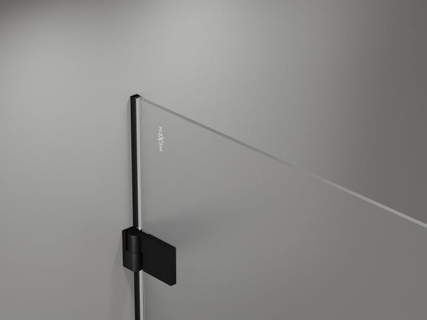 Mexen Lunar-B drzwi prysznicowe uchylne lewe 100 cm, transparent, czarne - 832-100-000-70-00-L