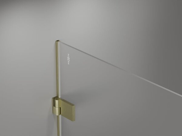 Mexen Lunar-B drzwi prysznicowe uchylne prawe 70 cm, transparent, złote szczotkowane - 832-070-000-55-00-P
