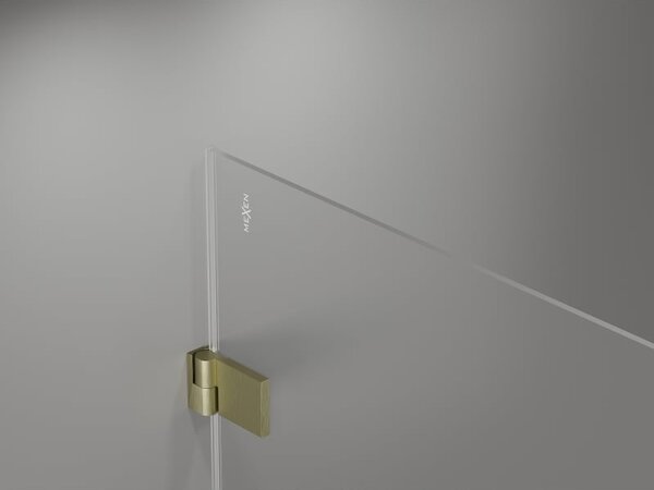 Mexen Lunar-B drzwi prysznicowe uchylne prawe 70 cm, transparent, złote szczotkowane - 832-070-000-55-00-P