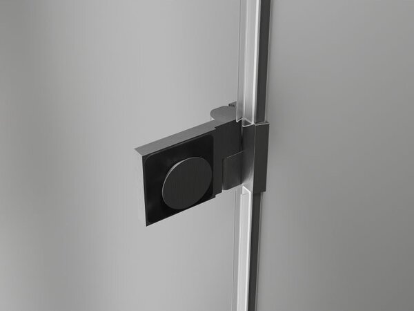 Mexen Lunar-B drzwi prysznicowe uchylne lewe 95 cm, transparent, gun gray szczotkowany - 832-095-000-66-00-L