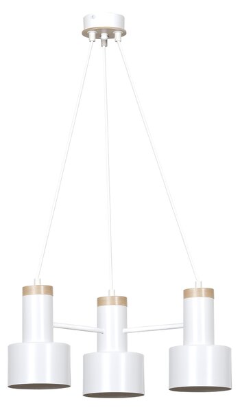 ASTRO 3 WHITE 694/3 lampa wisząca regulowana LOFT skandynawska drewno