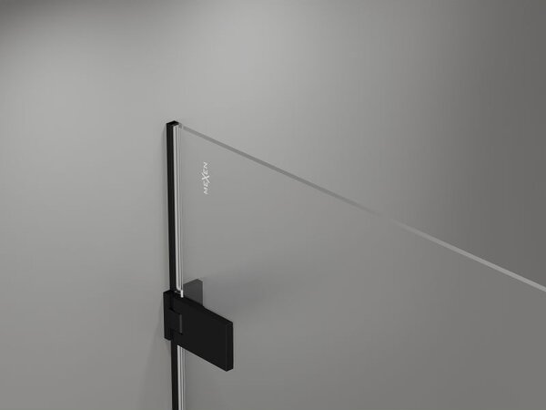 Mexen Lunar-F drzwi prysznicowe składane prawe 90 cm, transparent, czarne - 836-090-000-70-00-P