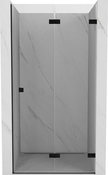Mexen Lunar-F drzwi prysznicowe składane prawe 90 cm, transparent, czarne - 836-090-000-70-00-P