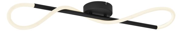 Nowoczesna lampa sufitowa czarna z wbudowaną diodą LED z 3-stopniową regulacją ściemniania - Keri