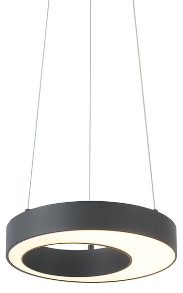 Nowoczesna lampa wisząca czarna 35 cm z 3-stopniowym ściemnianiem - Organici