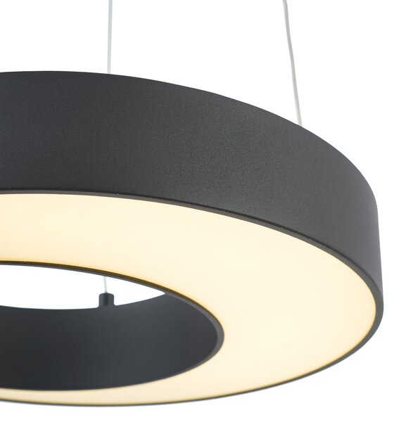 Nowoczesna lampa wisząca czarna 50 cm z wbudowaną diodą LED z 3-stopniową regulacją ściemniania - Organici