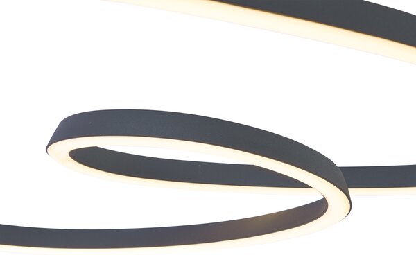 Skandynawska lampa wisząca czarna 72 cm z LED z 3-stopniową regulacją ściemniania - Circuit