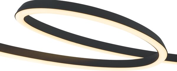 Skandynawska lampa wisząca czarna 110 cm z LED z 3-stopniową regulacją ściemniania - Circuit