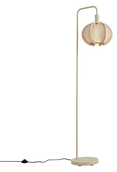 Lampa podłogowa Japandi beżowa z abażurem - Gertie