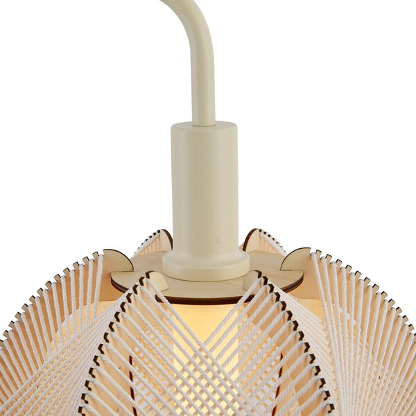 Lampa podłogowa Japandi beżowa z abażurem - Gertie