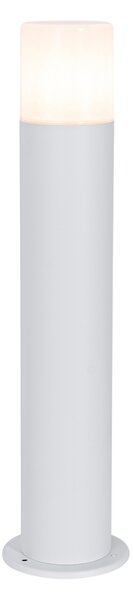 Stojąca lampa zewnętrzna biała z opalowym kloszem 50 cm - Odense