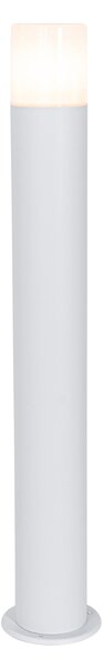 Stojąca lampa zewnętrzna biała z opalowym kloszem 70 cm - Odense