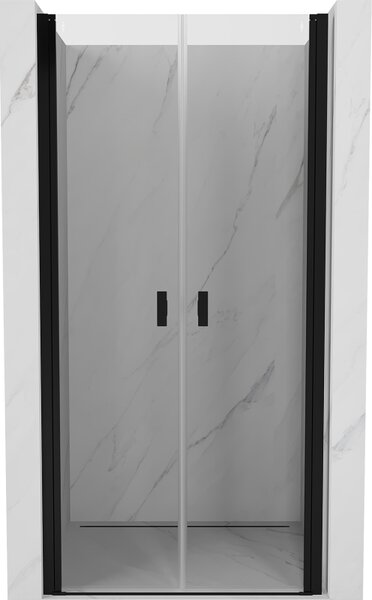 Mexen Mist drzwi prysznicowe uchylne 100 cm, transparent, czarne - 8A7-100-000-70-00