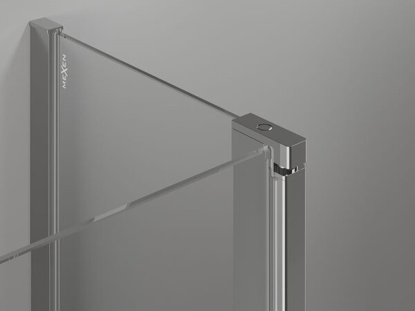 Mexen Mist drzwi prysznicowe uchylne 130 cm, transparent, chrom - 8A4-130-001-01-00