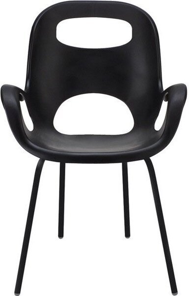 Krzesło Oh czarne z czarnymi nogami
