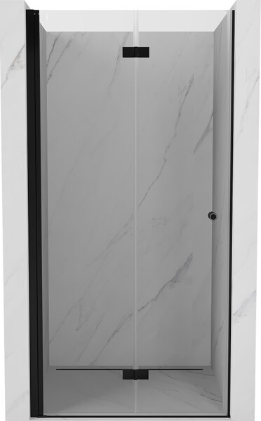 Mexen Mist-F drzwi prysznicowe składane lewe 60 cm, transparent, czarne - 8A6-060-000-70-00-L