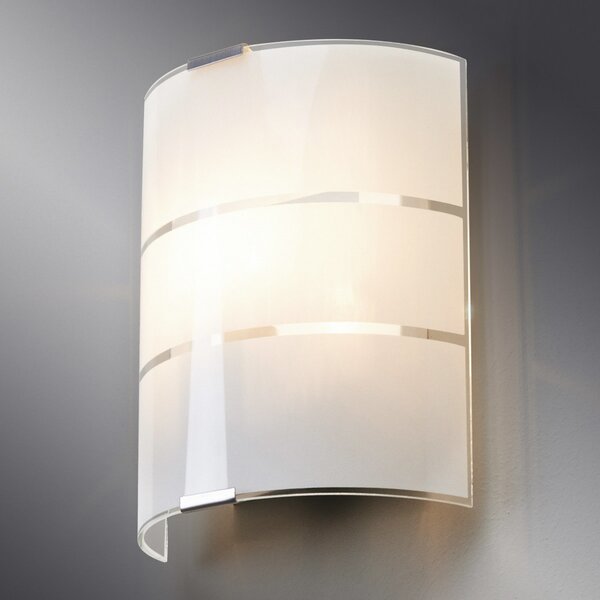 Lampa Ścienna Lindby, Vincenzo, ściemnialny, biały, salon, szkło, nowoczesny