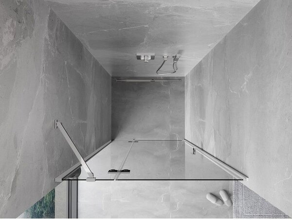 Mexen Mist-H drzwi prysznicowe uchylne lewe 75 cm, transparent, chrom - 8A5-075-000-01-00-L