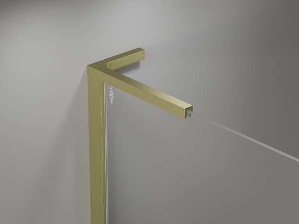 Mexen Mist-H L drzwi prysznicowe uchylne lewe 150 cm, transparent, złote szczotkowane - 8A5L-150-001-55-00-L