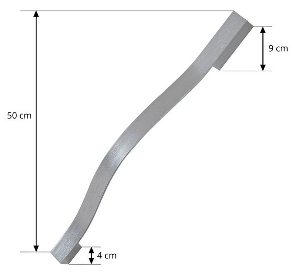 Kinkiet LED Alvon Lindby, aluminiowy / szary / cynkowy, salon / jadalnia, metal, nowoczesny