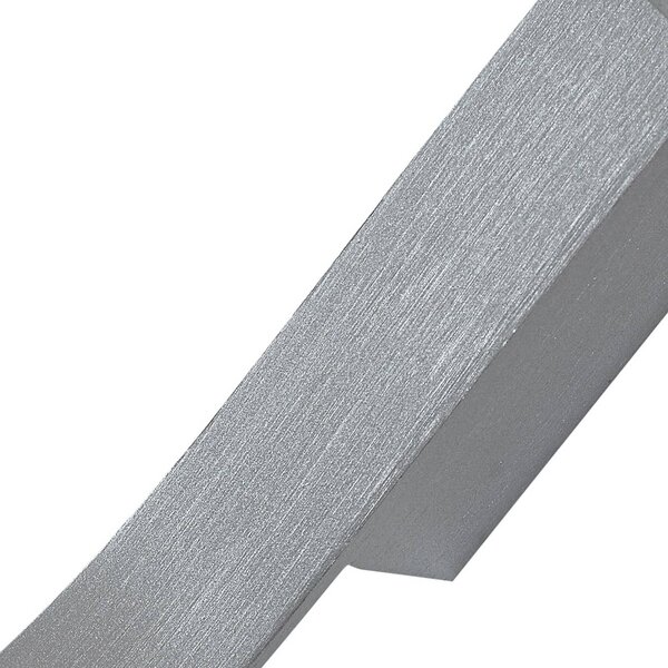 Kinkiet LED Alvon Lindby, aluminiowy / szary / cynkowy, salon / jadalnia, metal, nowoczesny